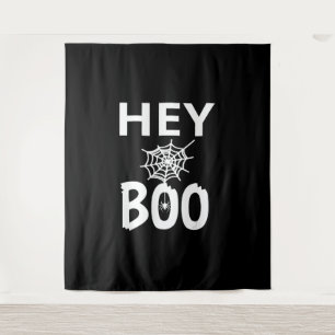 Regalo de araña Hey Boo Halloween divertida tela