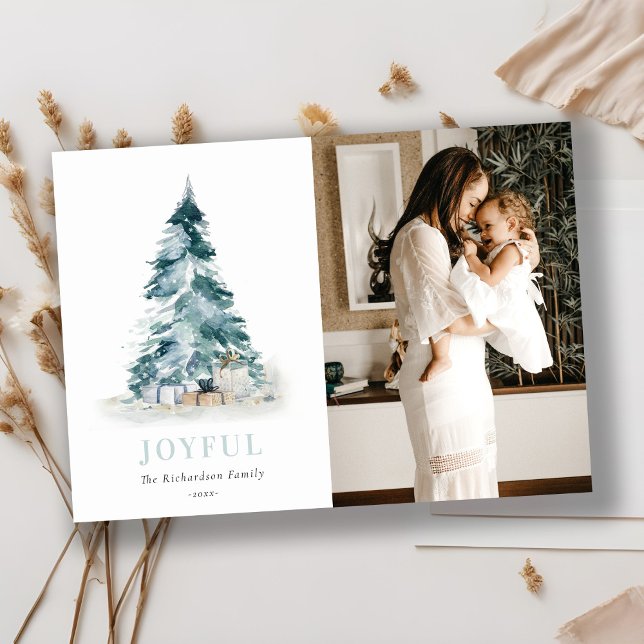 Regalo de árbol de Navidad de pino con acuarela al (Subido por el creador)