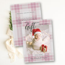 Regalo de Arriba Tartán Rosa Navidad Moderna para