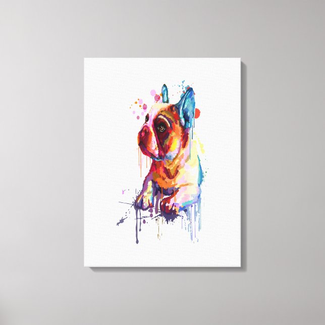 Regalo de arte de dibujo a mano de Bulldog francés (Anverso)