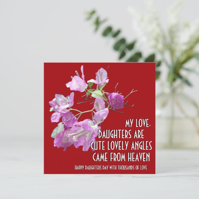 REGALO DE ARTE DE FLORES PARA EL DÍA DE LAS HIJAS (Anverso de pie)