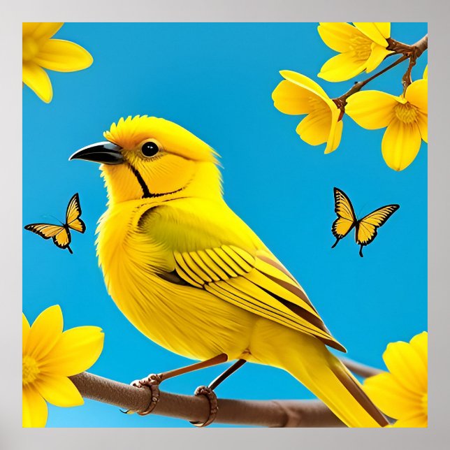 🐦 Regalo de Arte de Pared de Rama de Pájaro Canto (Frente)
