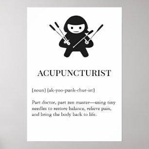 Regalo de arte de pared para acupunturista   Aguja