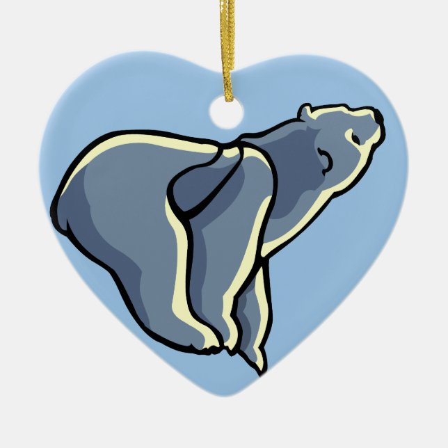 Regalo de arte del oso polar ornamento del oso per (Frente)