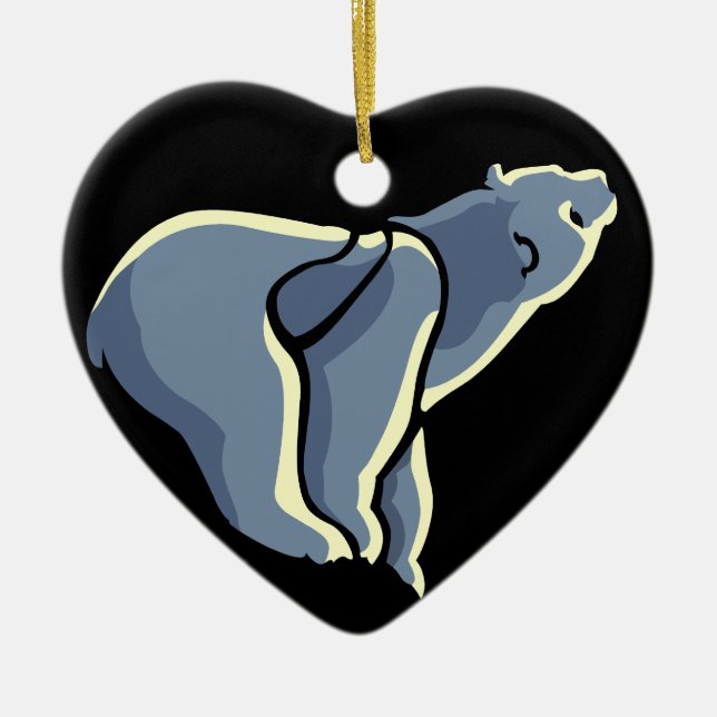 Regalo de arte del oso polar ornamento del oso per (Frente)