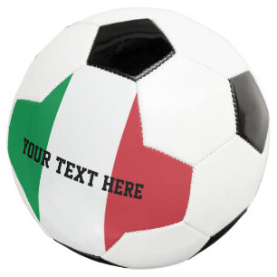 Regalo de balón de fútbol con bandera italiana per