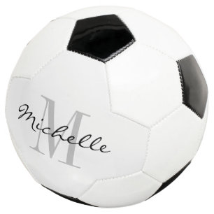 Regalo de balón de fútbol con monograma de nombre 