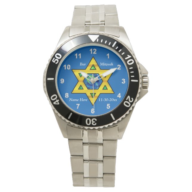 Regalo de Bar Mitzvah para Él. Relojes de escritur (Anverso)