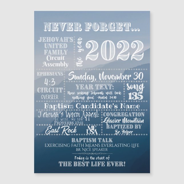 Regalo de bautismo JW de personalizable - Conjunto (Anverso)