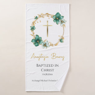 Regalo de Bautismo Ortodoxo de Flores Azules y Cia