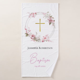 Regalo de Bautizo Ortodoxo de Flores Lilas y Rosad