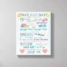 Regalo de bebé arte de guardería divertido parodia