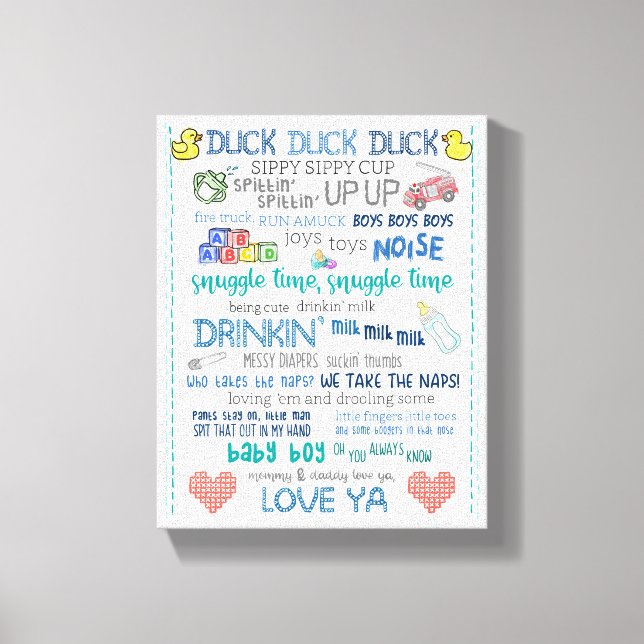 Regalo de bebé arte de guardería divertido parodia (Anverso)