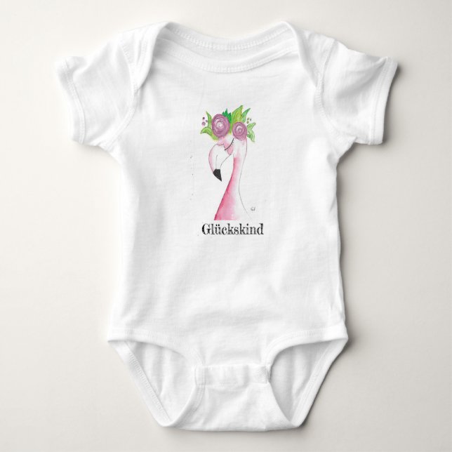 Regalo de bebé, Babybody, Body flamenco bebé, (Anverso)