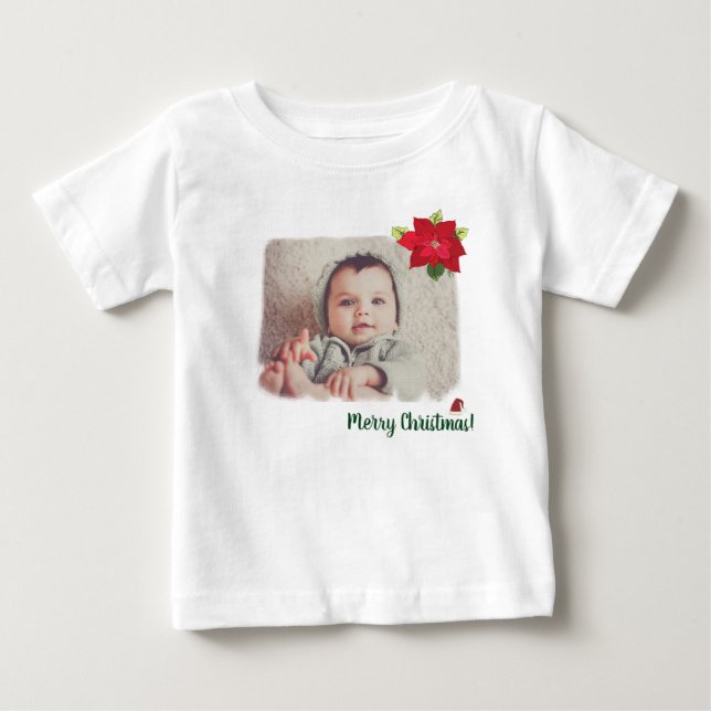 Regalo de bebé de camiseta de Navidad personalizad (Anverso)
