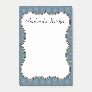 Regalo de Bloc de notas de cocina azul personaliza