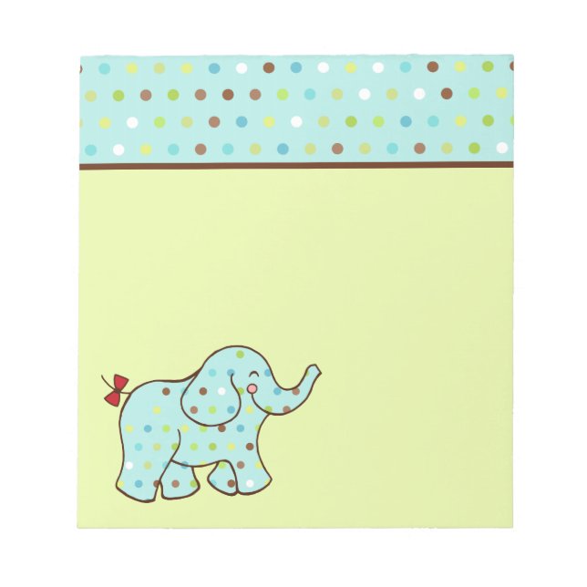 Regalo de bloc de notas de elefante bebé lindo (Frente)