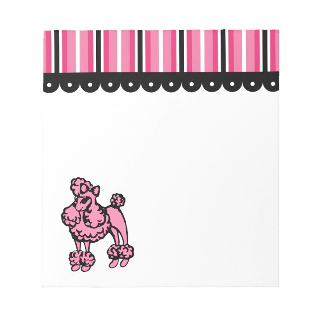Regalo de bloc de notas de Poodle rosa francés par (Frente)
