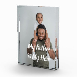 Regalo de bloque de fotos de padre e hijo Decoraci