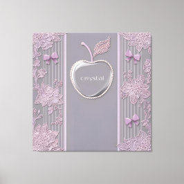 Regalo de boda Crystal sobre encaje púrpura Arte d