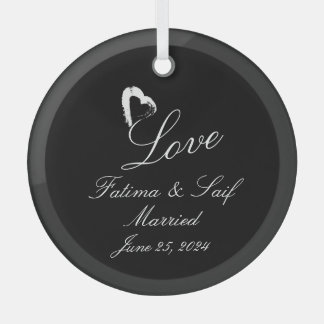 Regalo de Boda de ornamentos casados con el corazó