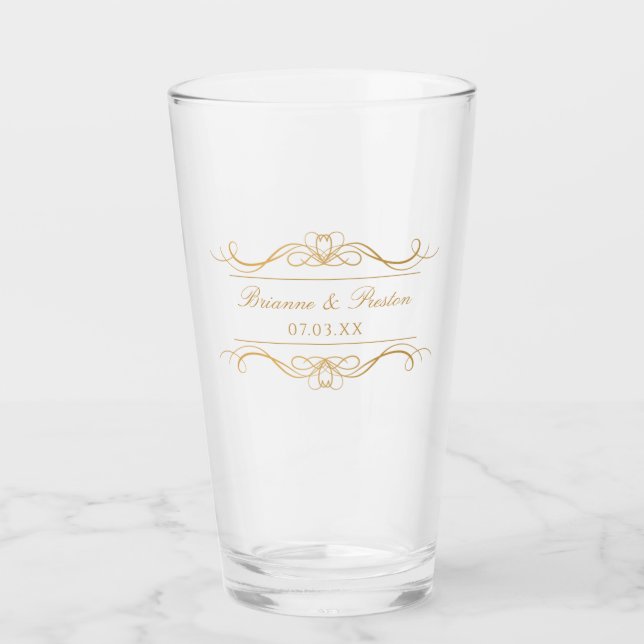 Regalo de boda elegante con nombre personalizado y (Anverso)