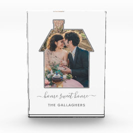 Regalo de boda en forma de casa de foto familiar