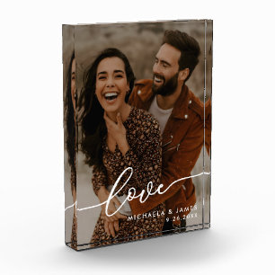 Regalo de Boda Escritura de Amor Elegante Foto y N