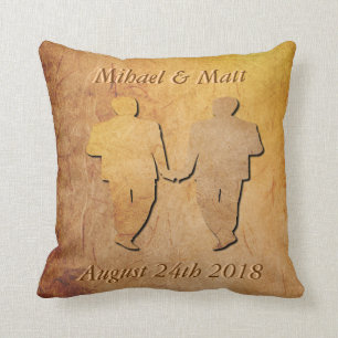 Regalo de boda gay de la almohada de la textura