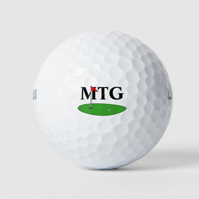 Regalo de bolas de golf en monograma para personal (Anverso)