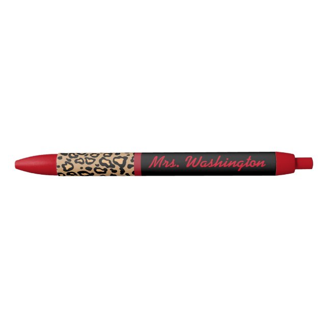 Regalo de bolígrafo de leopardo personalizado (Anverso)