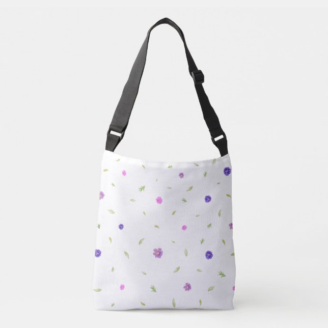 Regalo de bolsa de crossbody floral acuarela para  (Anverso)