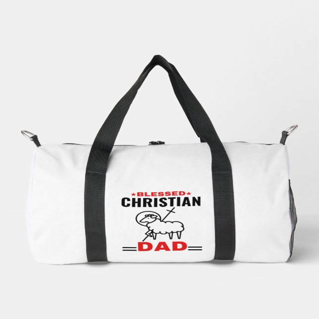 Regalo De Bolsa De Duffel Cristiano Para Papá (Anverso)