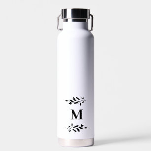 Regalo de botella de agua blanca de boda elegante