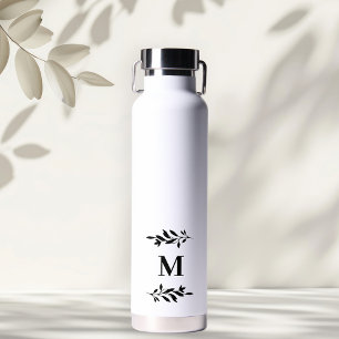 Regalo de botella de agua blanca de boda elegante 
