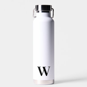 Regalo de botella de agua blanca de boda minimalis