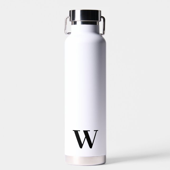 Regalo de botella de agua blanca de boda minimalis (Delantero)