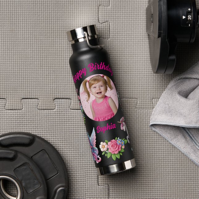Regalo de Botella de Agua de Cumpleaños con Foto d (Gimnasio)