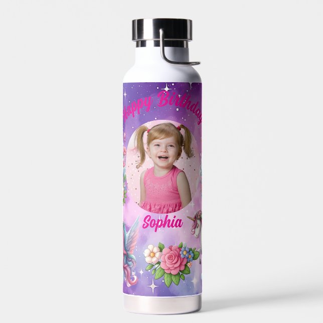 Regalo de Botella de Agua de Cumpleaños con Foto d (Izquierdo)