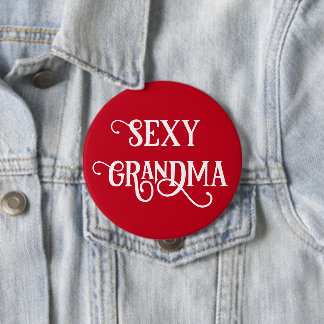 Regalo de botón de abuela sexy divertida