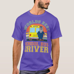 Regalo de Bulldog Retro Sunset de la camiseta de l