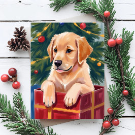 Regalo de cachorro de Retriever Dorado de Navidad