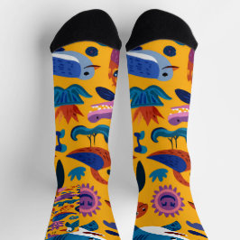 Regalo de calcetines de tripulación con patrón de 