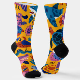 Regalo de calcetines de tripulación con patrón de