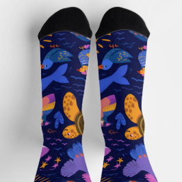 Regalo de calcetines de tripulación de animales tr