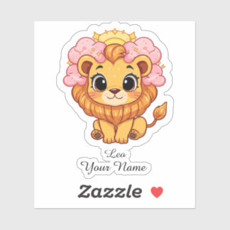 Regalo de Calcomanía Personalizada Leo Zodíaco Cel