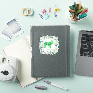Regalo de calcomanía personalizada pastel verde de