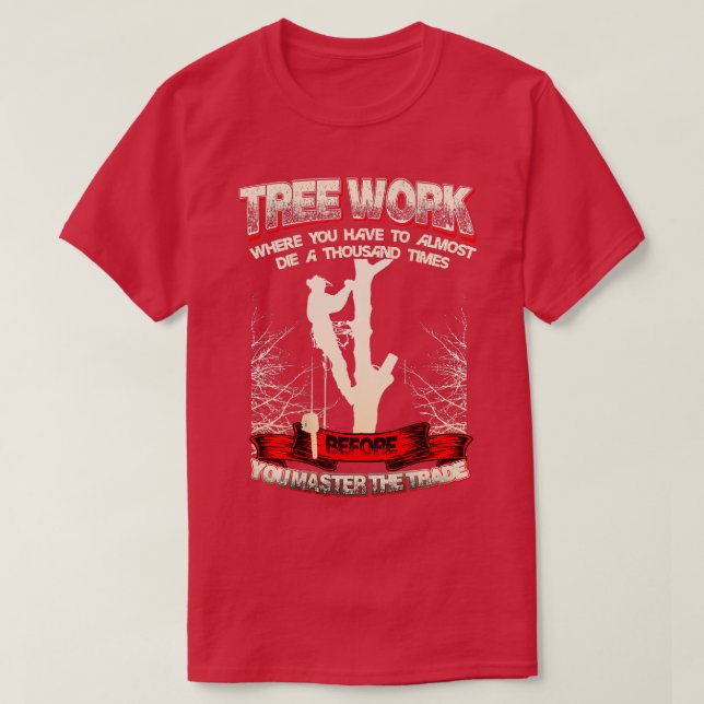 Regalo de camiseta arborista para alpinistas mascu (Diseño del anverso)
