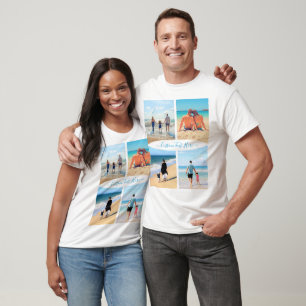 Regalo de camiseta Collage de fotos con texto Pers