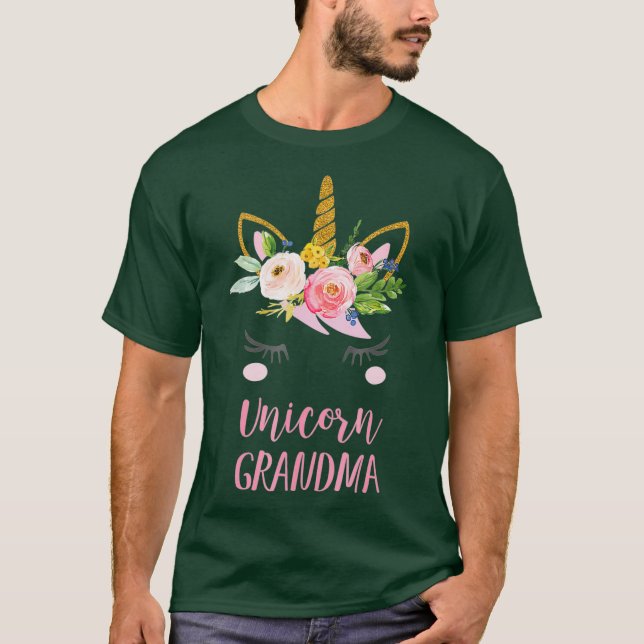 Regalo de camiseta de abuela unicornio para la abu (Anverso)